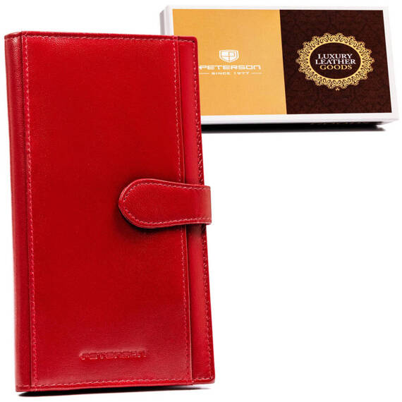 Leather wallet RFID PETERSON PTN RD-49-GCL